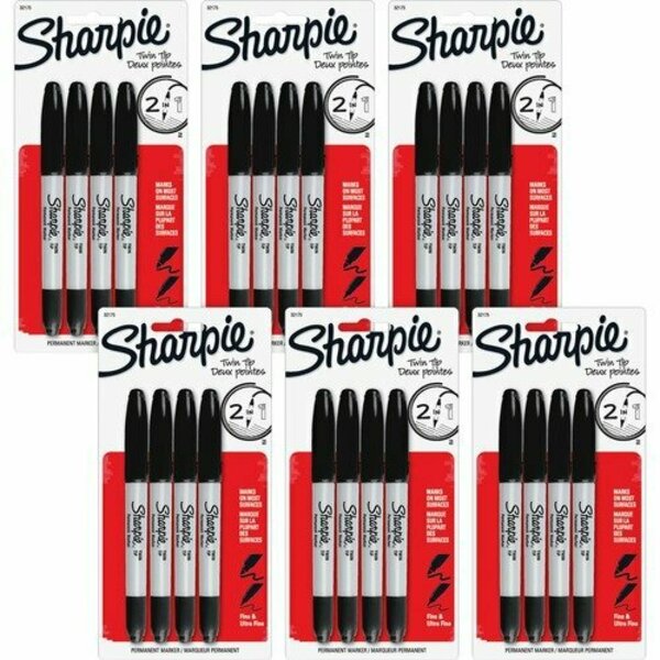 Sanford Ink MARKER, SHARPIE, TWIN, BK, 4PK SAN32175PPBG